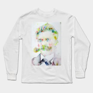 FRIEDRICH NIETZSCHE watercolor portrait .7 Long Sleeve T-Shirt